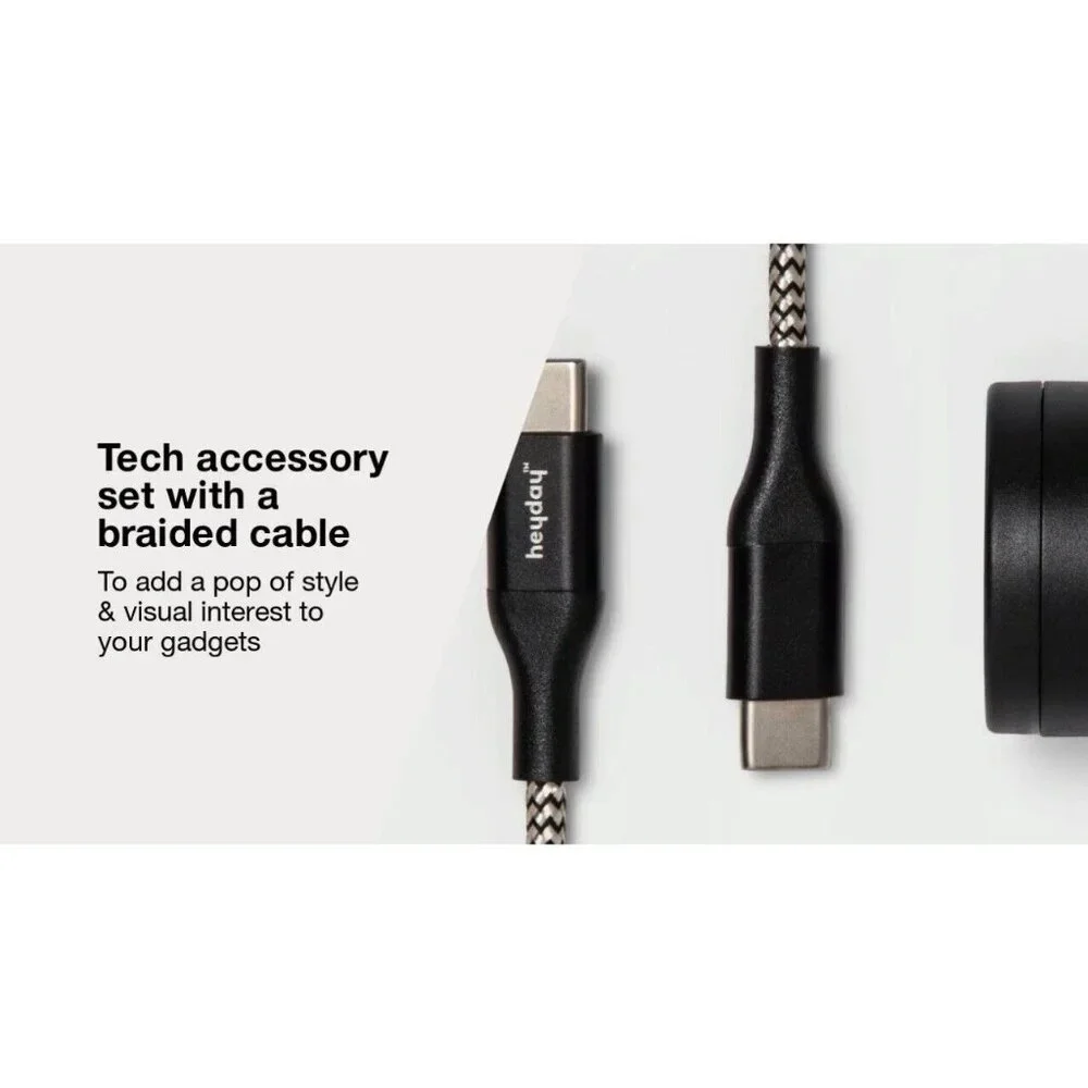Heyday 6' Lightning to USB-C Power Delivery Car Charging Kit Dusk Blue